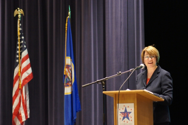 Amy Klobuchar at Podium