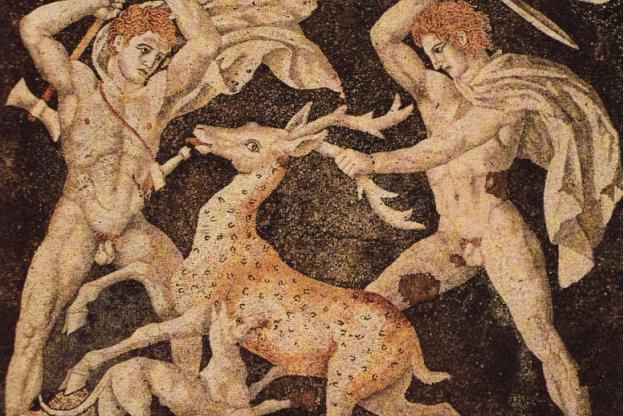 The Stag Hunt mosaic from Pella