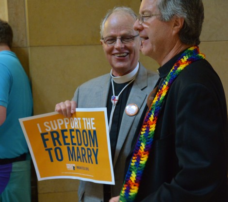 a priest and a minister walk into the capitol