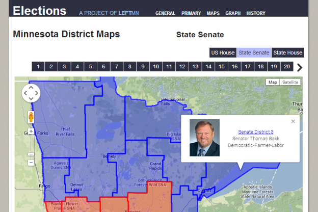 MN Elections Info site Maps page