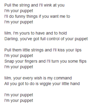 I'm your puppet
