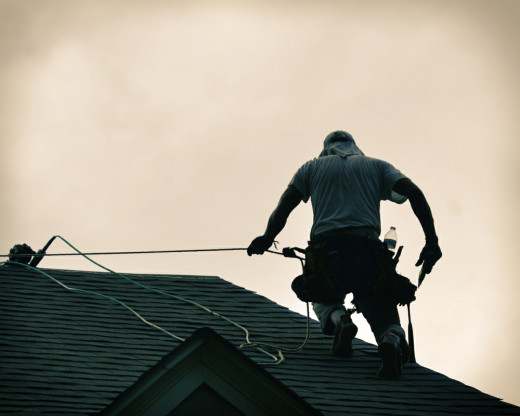 Roofing a house