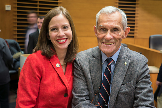 Sen. Melisa Franzen & Rep. Ron Erhardt | photo by the author