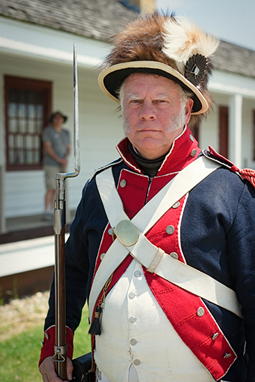 Rick Magee portrays a soldier in the 1805 Zebulon Pike expedition.