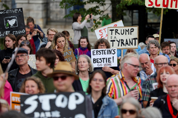 Scottish protesters of Trump's visit to Scotland