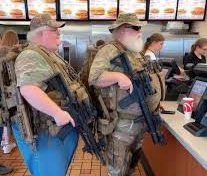 Fat guys with assault weapons.